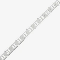 Made in Italy Womens Sterling Silver 7.5 Inch Solid Chain Bracelet