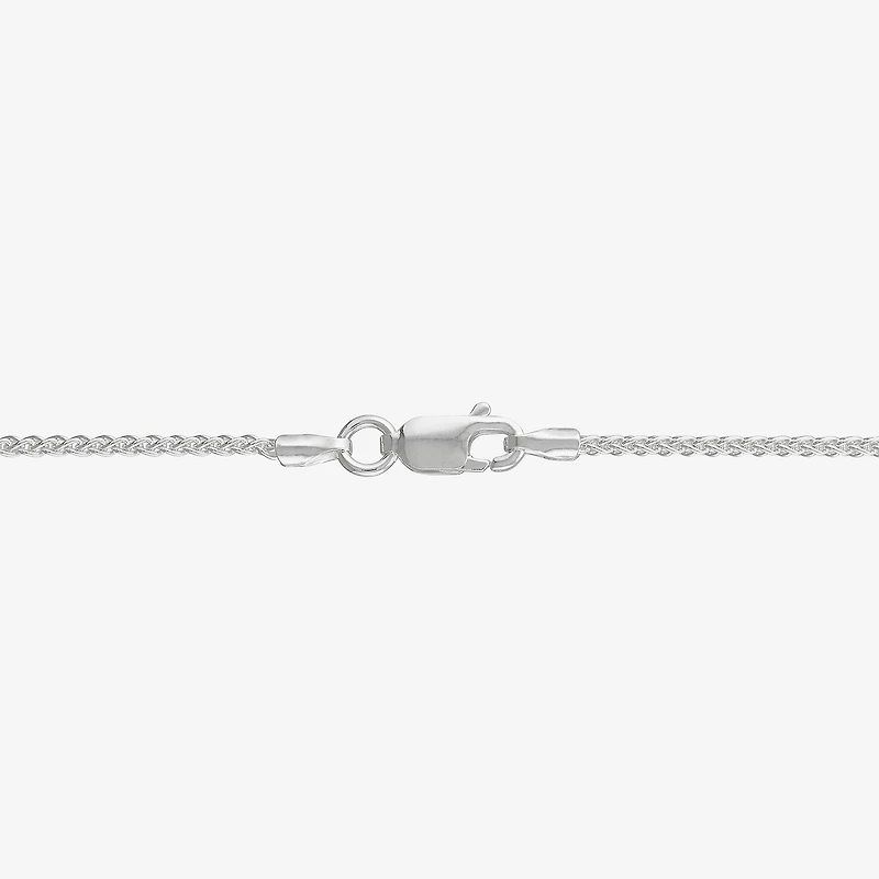 Made in Italy Womens Sterling Silver 20 Inch Wheat Chain Necklace