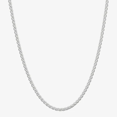 Made in Italy Womens Sterling Silver 20 Inch Wheat Chain Necklace