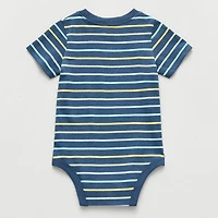 Okie Dokie Baby Boys Round Neck Short Sleeve Bodysuit