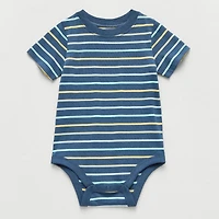 Okie Dokie Baby Boys Round Neck Short Sleeve Bodysuit