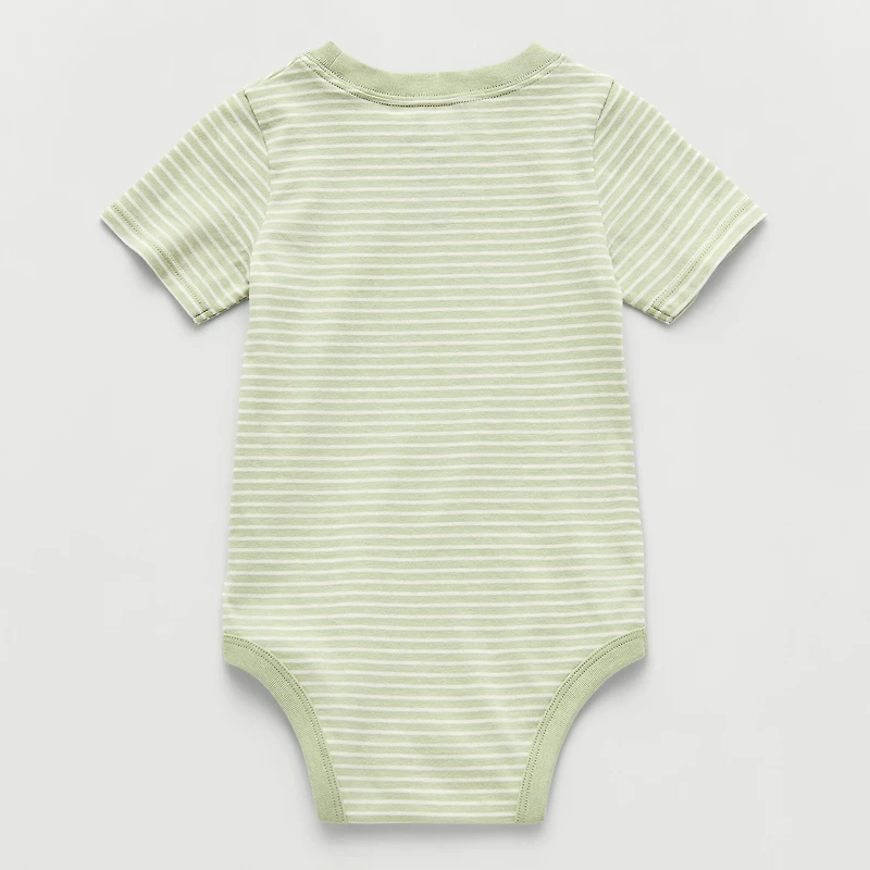 Okie Dokie Baby Boys Round Neck Short Sleeve Bodysuit