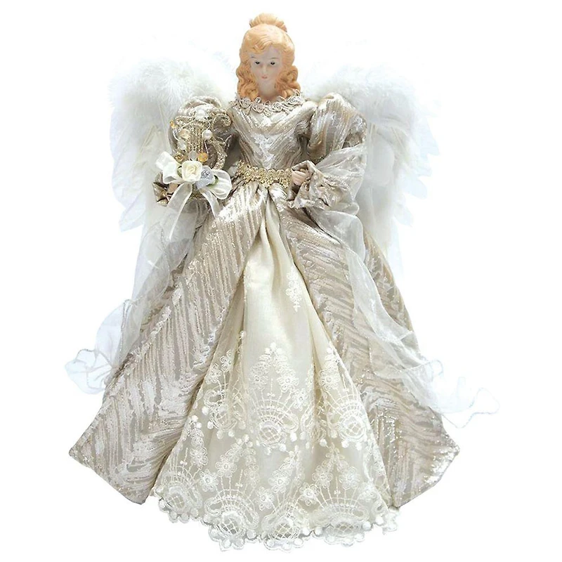 16" Silver Elegant Angel Tree Topper