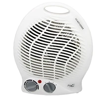 Vie Air 1500W Portable 2-Settings White Home Fan Heater with Adjustable Thermostat
