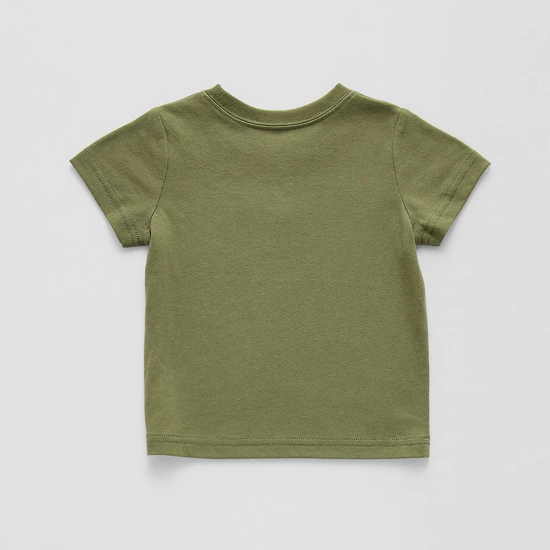 Okie Dokie Baby Boys Crew Neck Short Sleeve Regular Fit Graphic T-Shirt