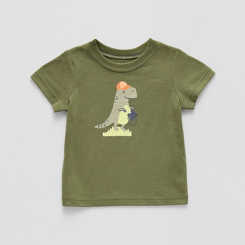 Okie Dokie Baby Boys Crew Neck Short Sleeve Regular Fit Graphic T-Shirt