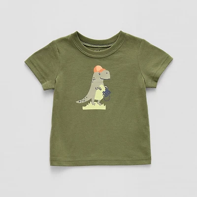 Okie Dokie Baby Boys Crew Neck Short Sleeve Regular Fit Graphic T-Shirt