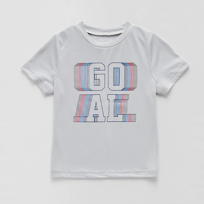 Okie Dokie Active Toddler & Little Boys Crew Neck Short Sleeve Regular Fit Graphic T-Shirt