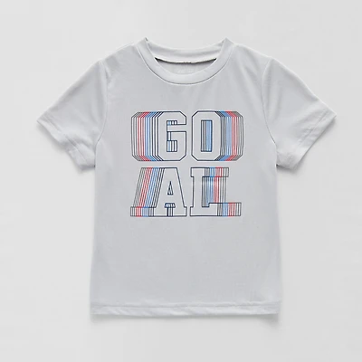 Okie Dokie Active Toddler & Little Boys Crew Neck Short Sleeve Regular Fit Graphic T-Shirt