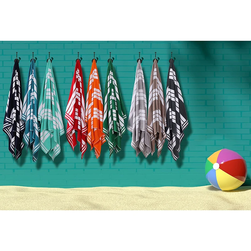 SUPERIOR® Cabana Collection |100% Cotton Quick Dry 2 Piece Beach Towel Set