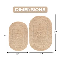 SUPERIOR® Oval Cotton 2-Pc Bath Rug