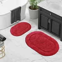 SUPERIOR® Oval Cotton 2-Pc Bath Rug