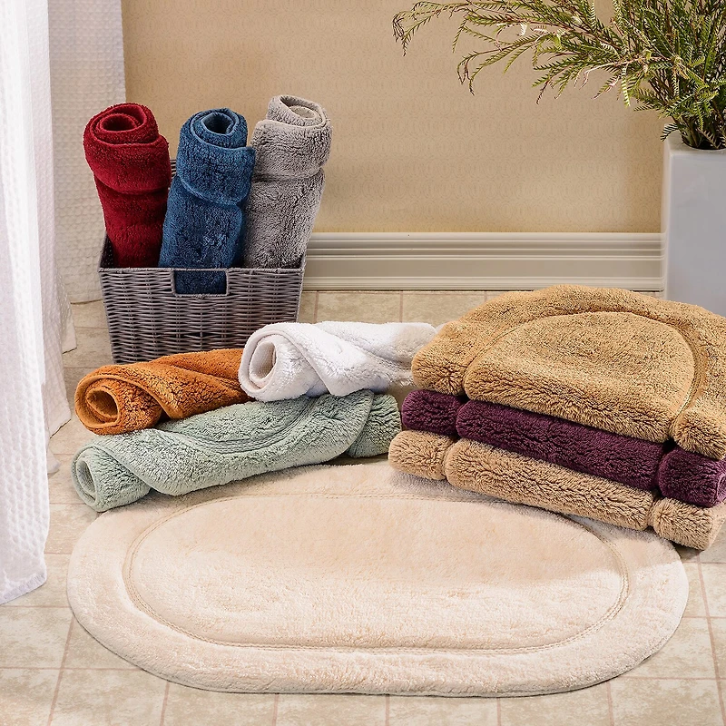 SUPERIOR® Oval Cotton 2-Pc Bath Rug
