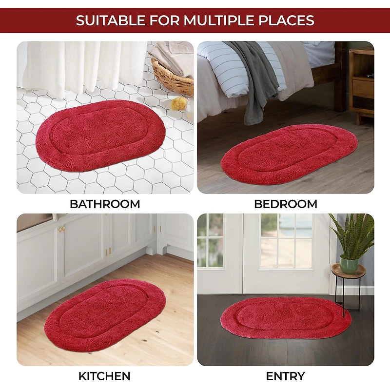 SUPERIOR® Oval Cotton 2-Pc Bath Rug