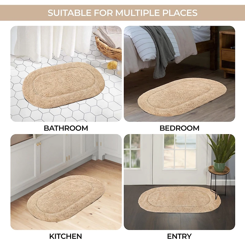 SUPERIOR® Oval Cotton 2-Pc Bath Rug