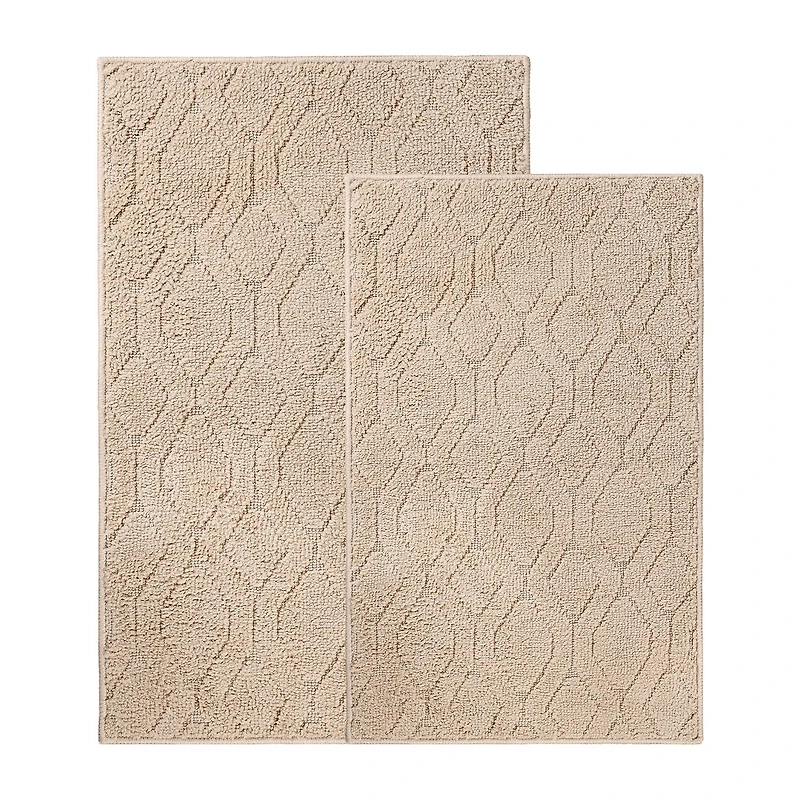 SUPERIOR® Brou 2-Pc Diamond Lattice Bath Rug