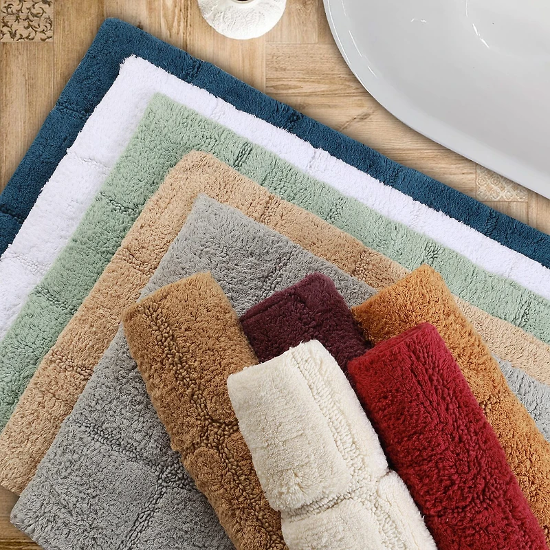 SUPERIOR® Cotton Checkers 2-Pc Bath Rug