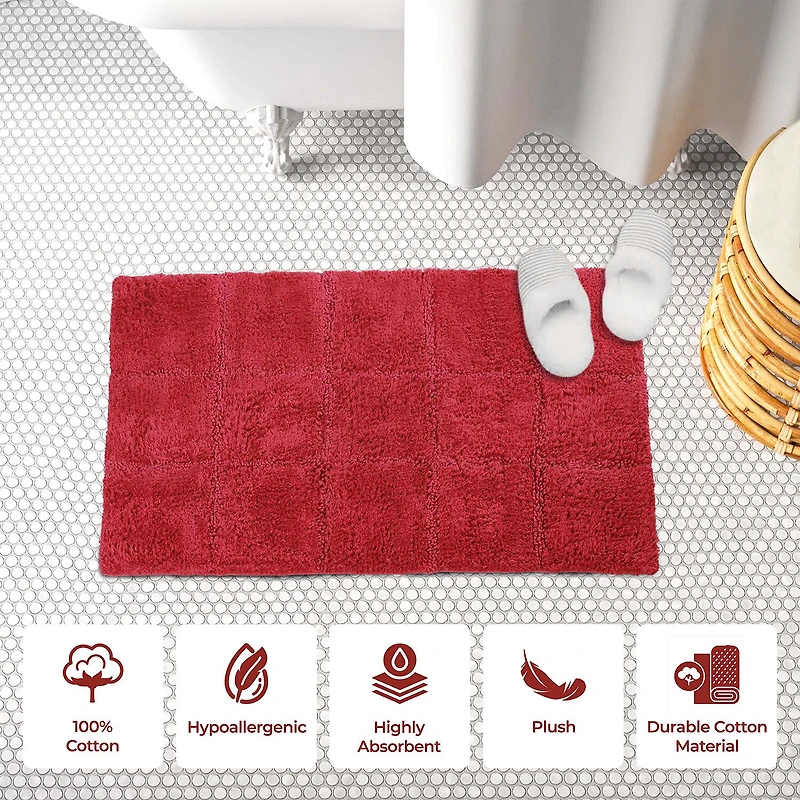 SUPERIOR® Cotton Checkers 2-Pc Bath Rug