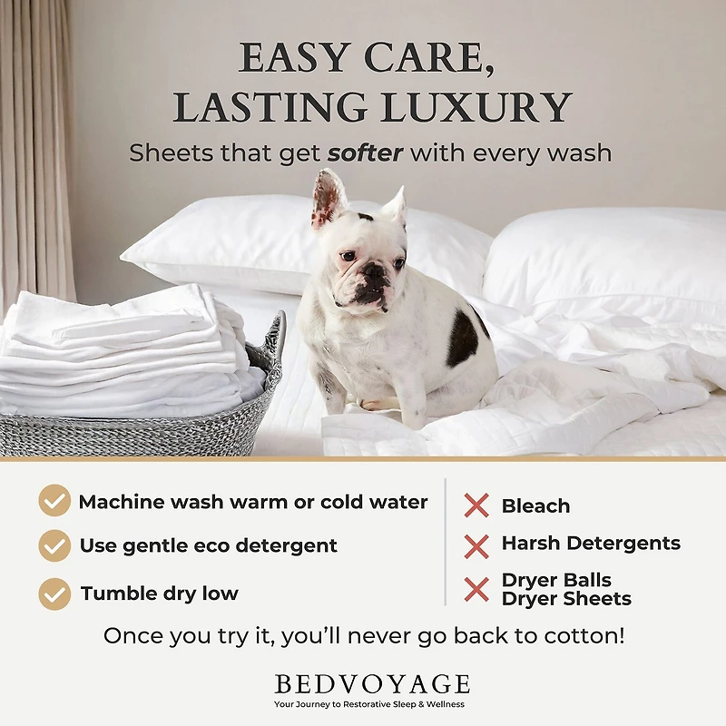 BedVoyage 300tc Rayon from Bamboo Pillowcases
