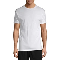 Stafford Dry + Cool Mens 4 Pack Short Sleeve Crew Neck MOISTURE_WICKING T-Shirt