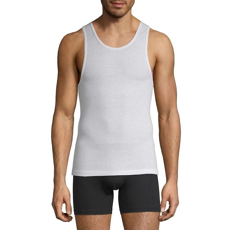 Stafford Dry + Cool Mens Round Neck Sleeveless Quick 4 Pack Tall Tank