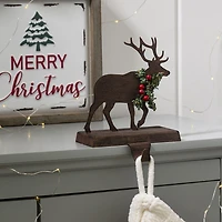 Glitzhome Wooden & Metal Reindeer Christmas Stocking Holder