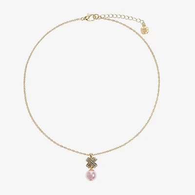 Monet Jewelry Womens Simulated Pearl 17 Inch Pendant Necklace