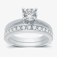 1 CT. T.W. Natural Diamond Round Solitaire Bridal Set 10K Gold
