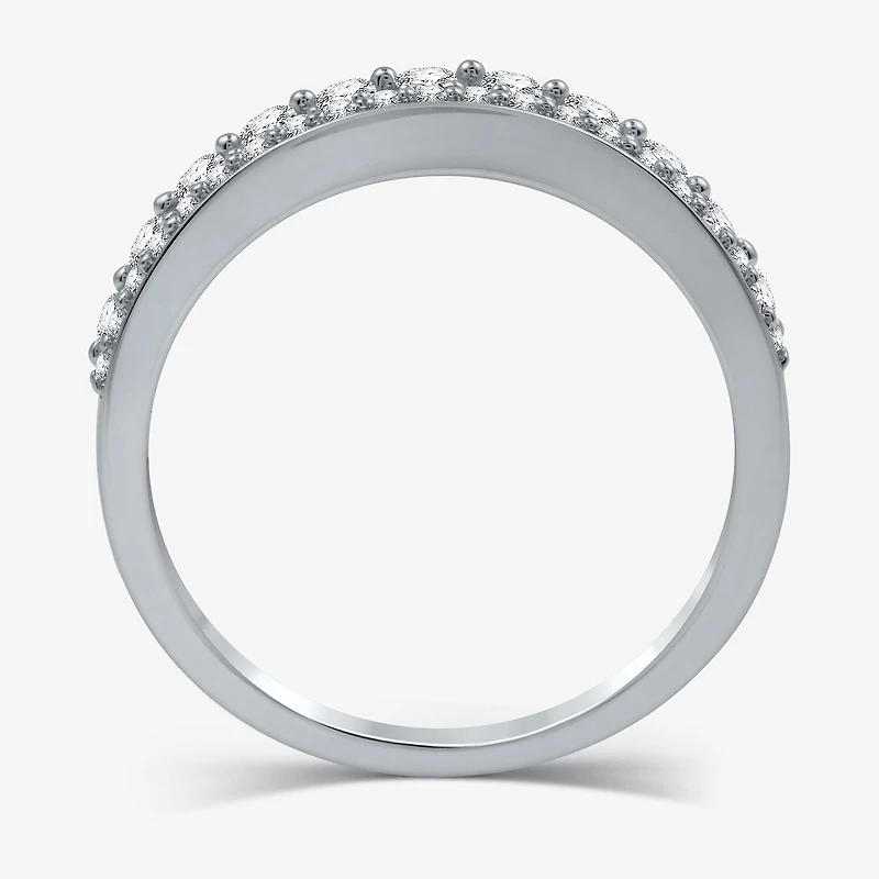 (H-I / I1) Womens 1/2 CT. T.W. Lab Grown White Diamond 10K Gold Anniversary Wedding Band