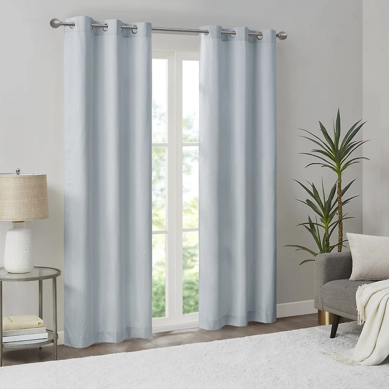 Madison Park Colm Grommet Top Energy Saving Blackout Set of 2 Curtain Panel