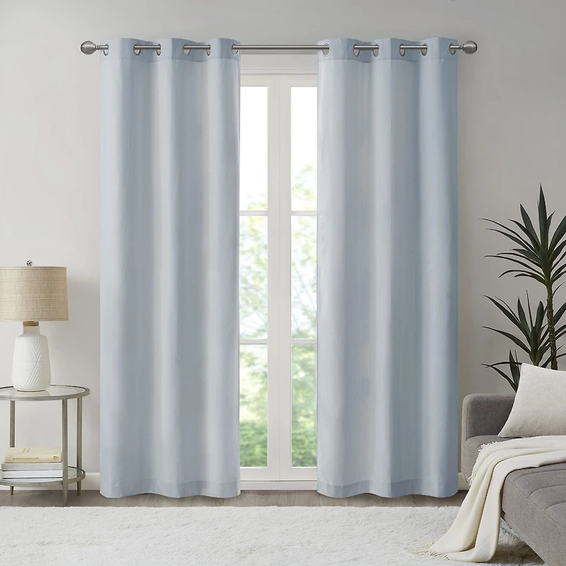 Madison Park Colm Grommet Top Energy Saving Blackout Set of 2 Curtain Panel