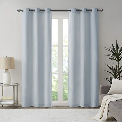 Madison Park Colm Grommet Top Energy Saving Blackout Set of 2 Curtain Panel