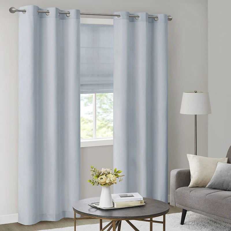 Madison Park Colm Grommet Top Energy Saving Blackout Set of 2 Curtain Panel
