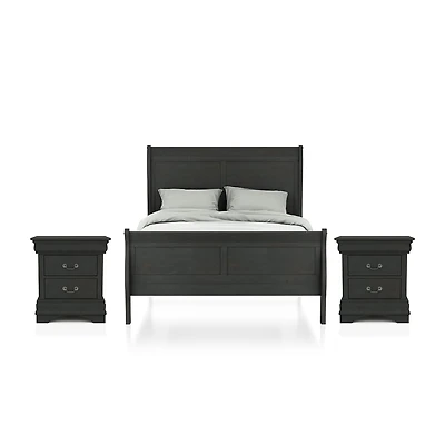 Lihte 3 Piece Wooden Bedroom Set