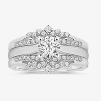 Womens 1/4 CT. T.W. Natural White Diamond 14K Gold Ring Guard