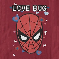 Mens Short Sleeve Spiderman Valentine's Day Graphic T-Shirt