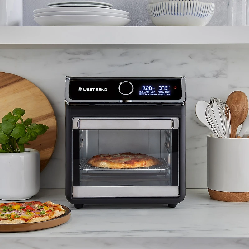 West Bend 15 Qt. Air Fryer Oven with 16 Presets, in Black
