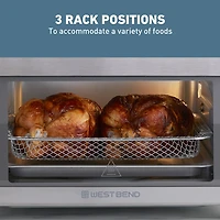 West Bend XL Air Fryer Oven with 24 Presets​, 26 Quart, in Stainless Steel
