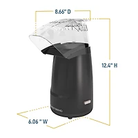 West Bend Air Crazy 4 Qt. Hot Air Popcorn Machine, in Black