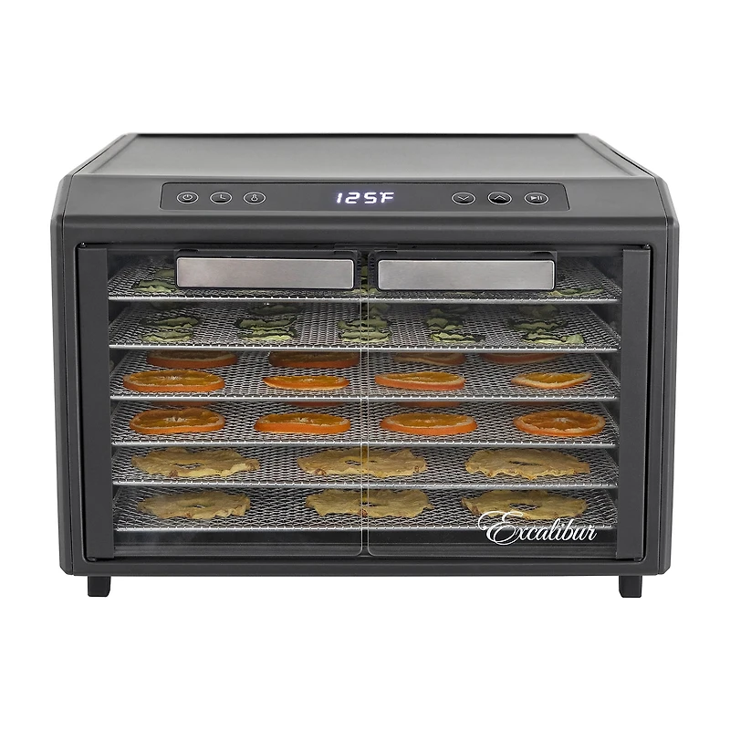 Excalibur 6 Tray Select Digital Dehydrator, in Stainless Steel