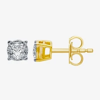 Ever Star (G / SI1-SI2) 1/4 CT.T.W. Lab-Grown Diamond Sterling Silver or 14K Gold over Round Stud Earrings
