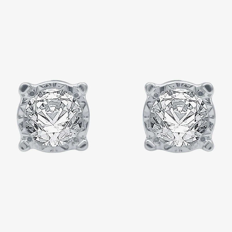Ever Star (G / SI1-SI2) 1/4 CT.T.W. Lab-Grown Diamond Sterling Silver or 14K Gold over Round Stud Earrings