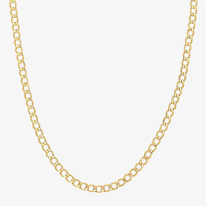 Made Italy Unisex Adult 10K Gold 20 Inch Curb Chain Necklace