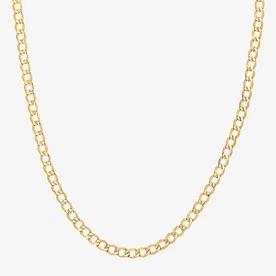 Made Italy Unisex Adult 10K Gold 20 Inch Curb Chain Necklace