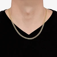Made Italy Unisex Adult 10K Gold 20 Inch Curb Chain Necklace