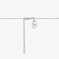 Disney Jewels Collection Womens Diamond Accent Natural Black Diamond Sterling Silver 18 Inch Pendant Necklace