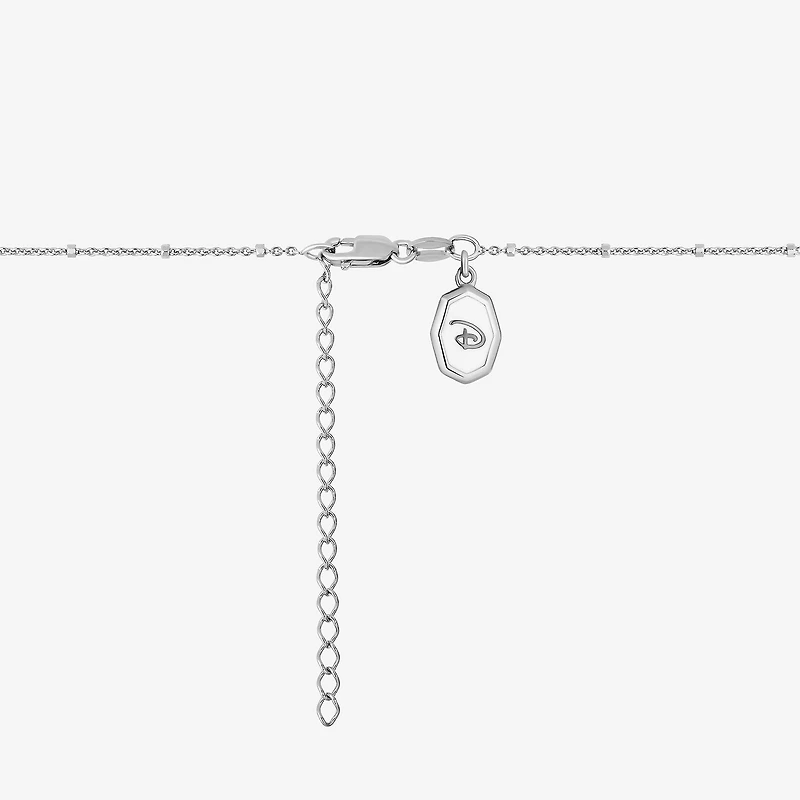 Disney Jewels Collection Womens 1/10 CT. T.W. Natural White Diamond 14K Rose Gold Over Silver Sterling Silver Bow 18 Inch Pendant Necklace