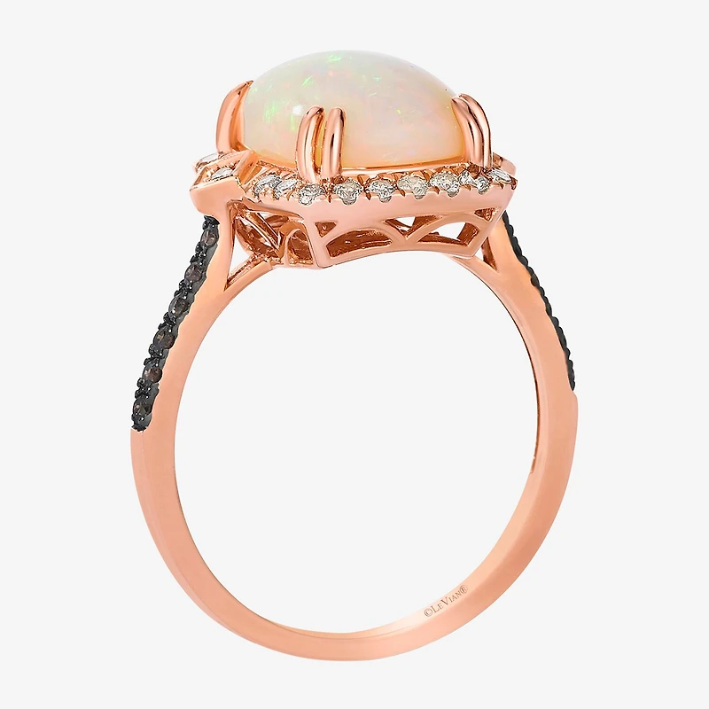 Le Vian® Ring featuring 2 cts. Neopolitan Opal™, 1/10 cts. Chocolate Diamonds® , 1/5 cts. Nude Diamonds™ set in 14K Strawberry Gold®