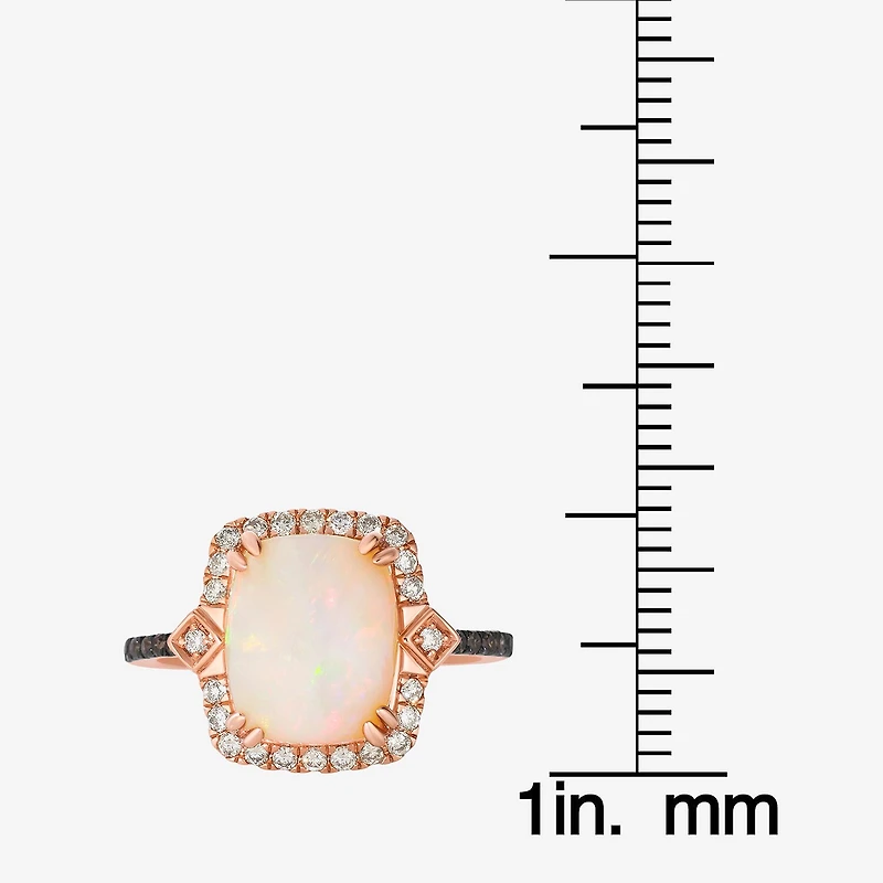 Le Vian® Ring featuring 2 cts. Neopolitan Opal™, 1/10 cts. Chocolate Diamonds® , 1/5 cts. Nude Diamonds™ set in 14K Strawberry Gold®