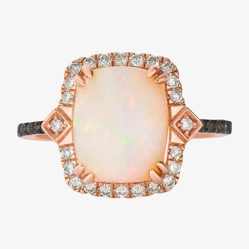 Le Vian® Ring featuring 2 cts. Neopolitan Opal™, 1/10 cts. Chocolate Diamonds® , 1/5 cts. Nude Diamonds™ set in 14K Strawberry Gold®